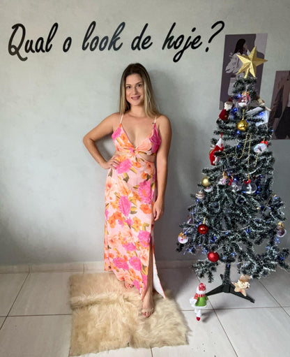 Vestido Longo Florido