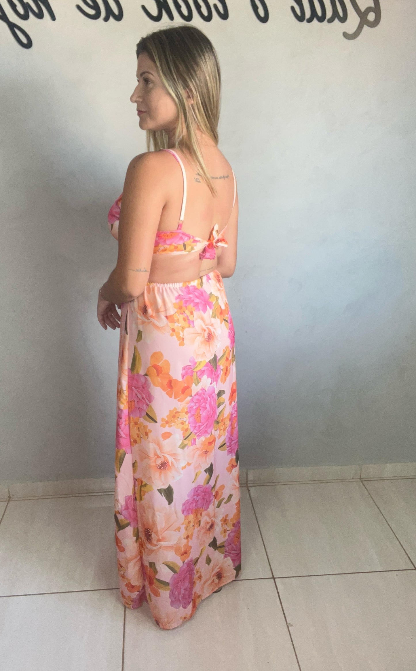 Vestido Longo Florido